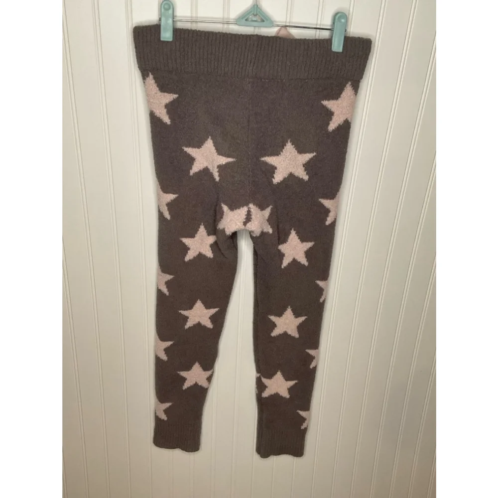 Women's Honeydew Pants, Gray & Pink Star Print, Size S - Picture 2 of 5